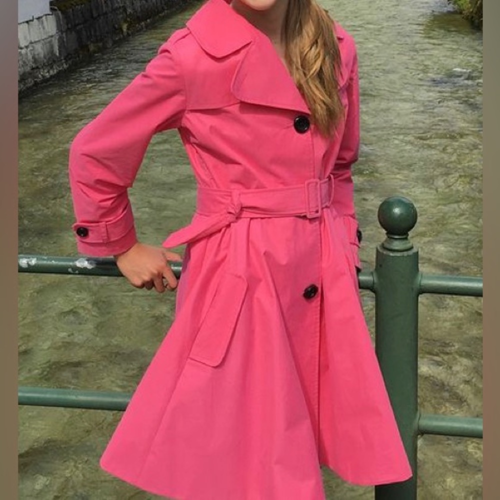 Kate Spade girls pink trench coat